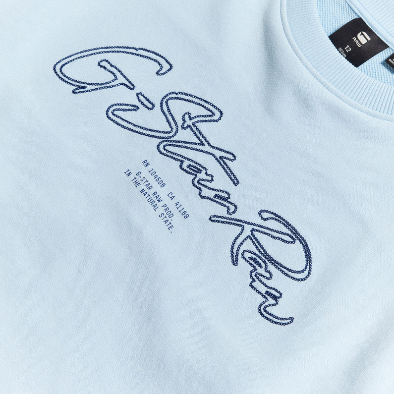 G-STAR® Sudadera Kids Signature Graphic Azul claro