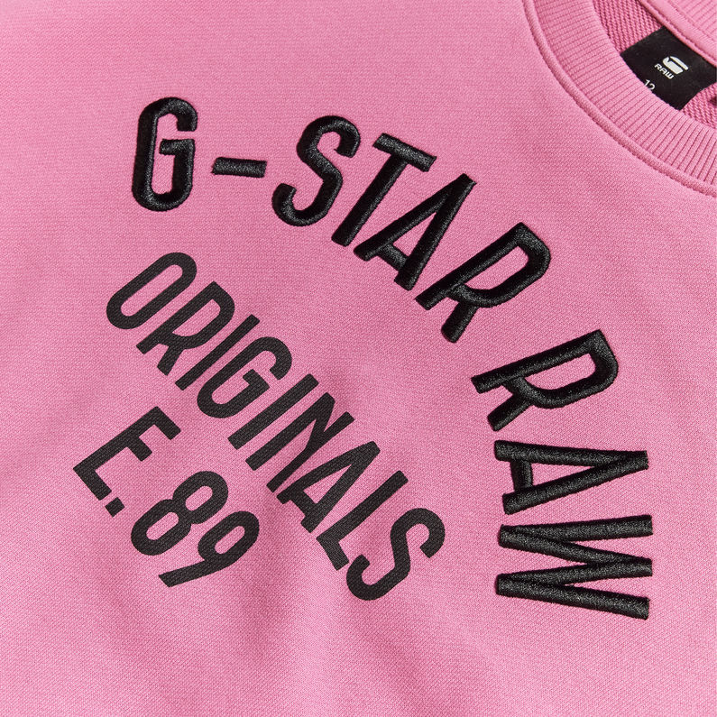 G-Star RAW® Sweat Enfant Cropped Originals 89 Rose