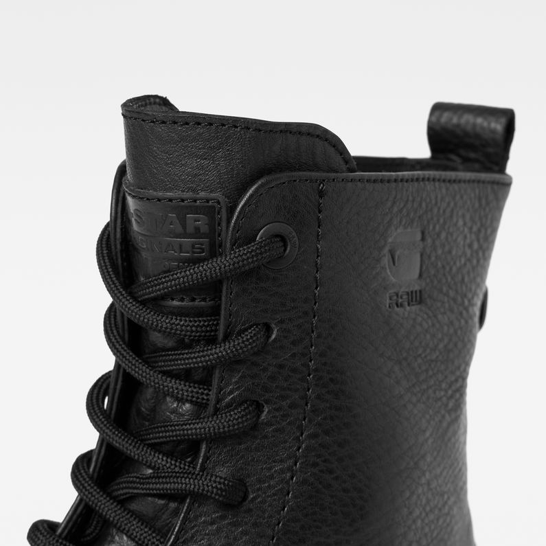 G-STAR® Bottines Radar High Tumbled Leather Noir detail