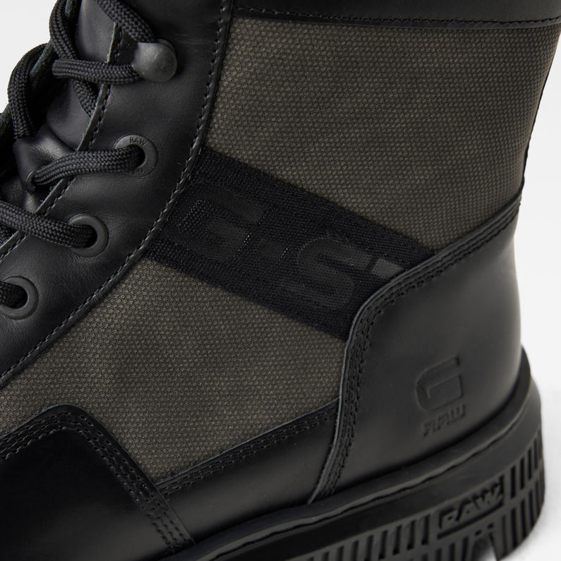 G-STAR® Bottines Vetar II High Leather Noir detail