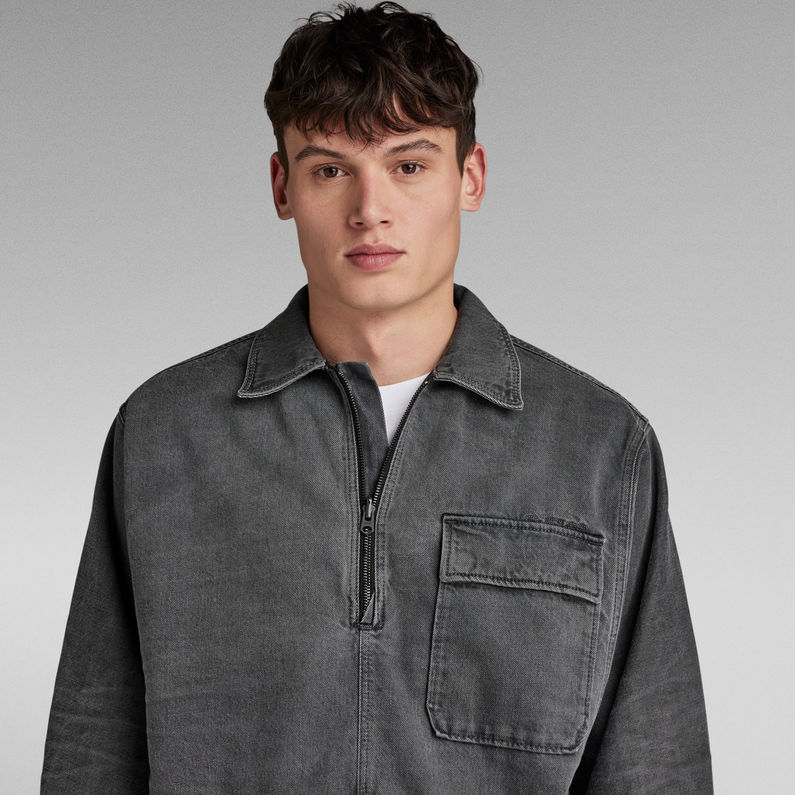 G-STAR® Premium Shanorak Denim Met Rits Grijs