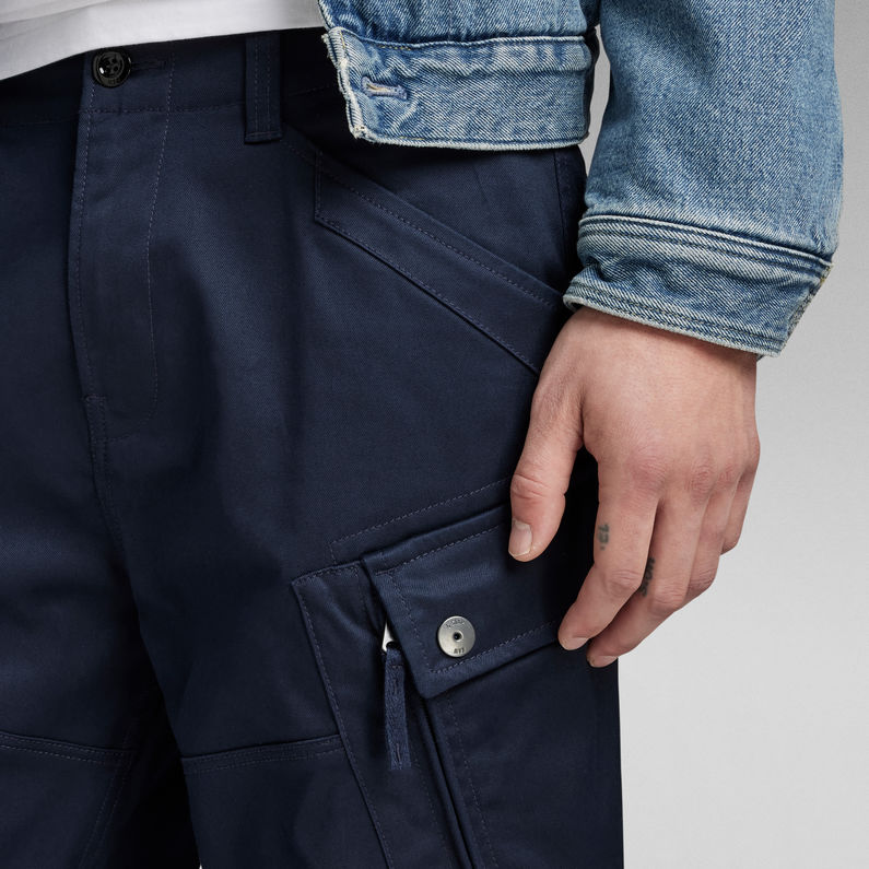 G-STAR® Pantalon Zip Cargo Regular Tapered Bleu foncé