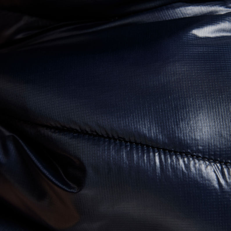 G-STAR® Manteau Slim Hooded Long Bleu foncé