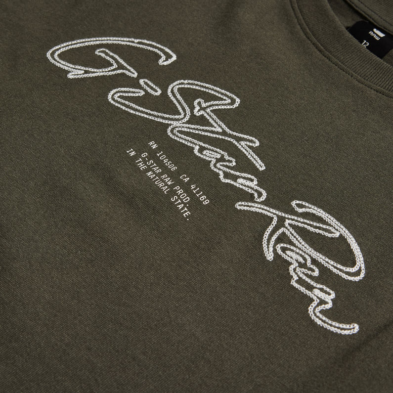 G-Star RAW® Camiseta Kids Graphic Font Gris