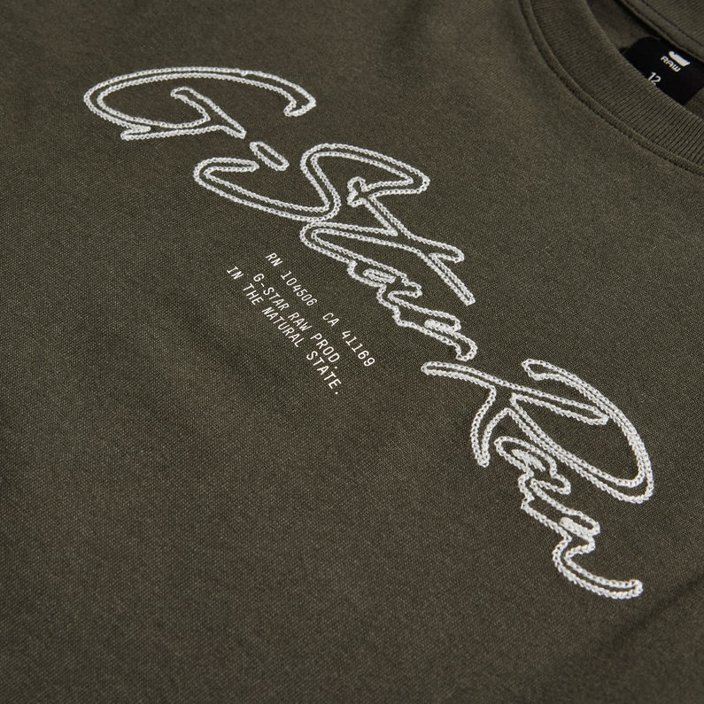 G-STAR® T-Shirt Enfant Graphic Font Gris
