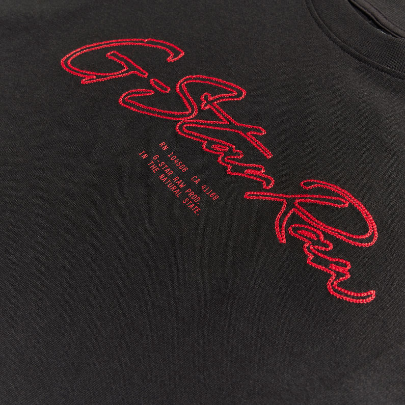 G-STAR® Jongens T-Shirt Graphic Font Zwart