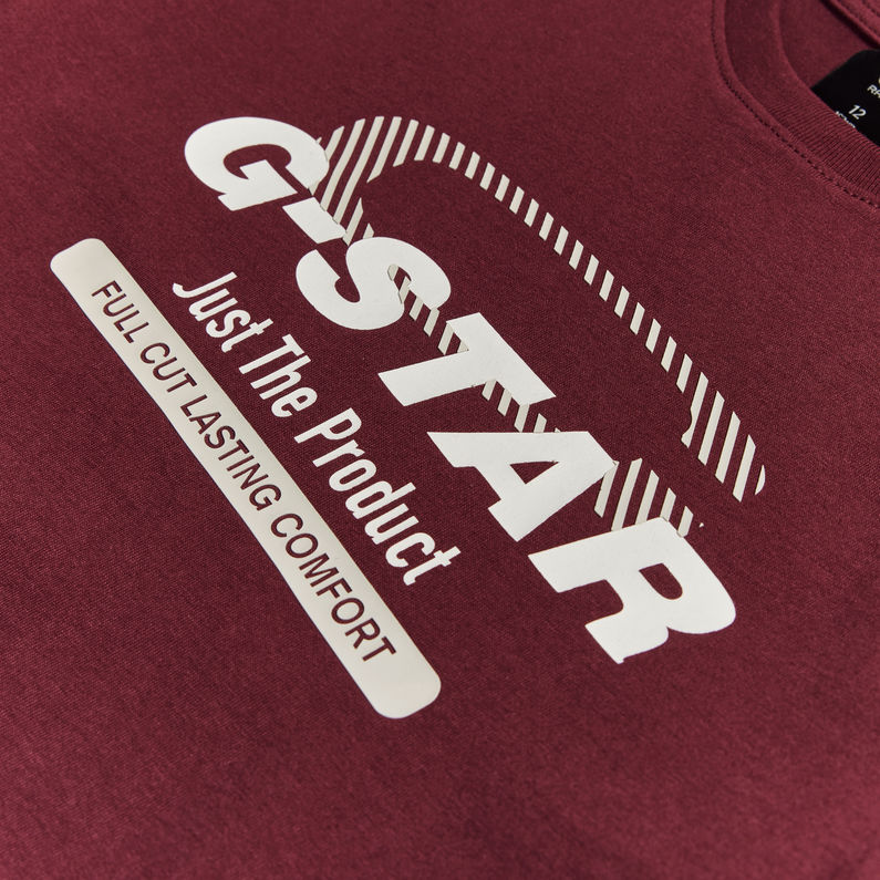 g-star-raw-t-shirt-enfant-raw-comfort-rouge