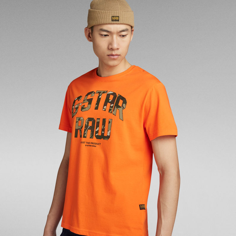 G-STAR® T-Shirt Camo Artwork Orange