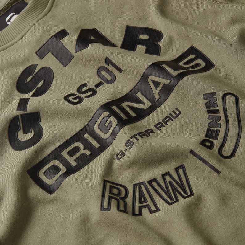 G-STAR® Originals Logo Graphic Sweater Green