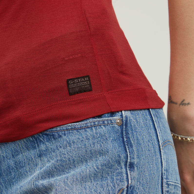 G-STAR® Low Back Slim  3\4 Sleeve Top Red