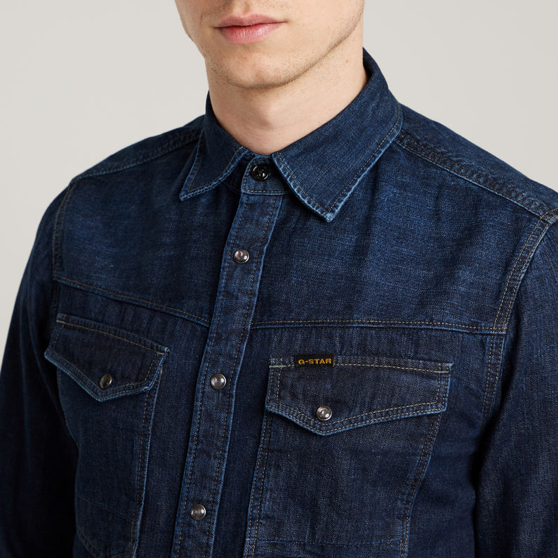 G-STAR® Chemise Slim Denim Bleu foncé