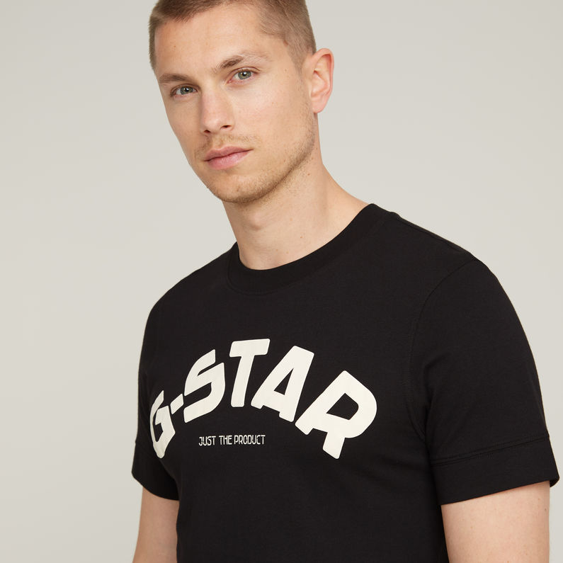 g-star-raw-camiseta-puff-logo-slim-negro