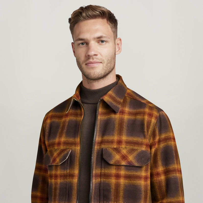 G-STAR® Check Zip Regular Overshirt Meerkleurig