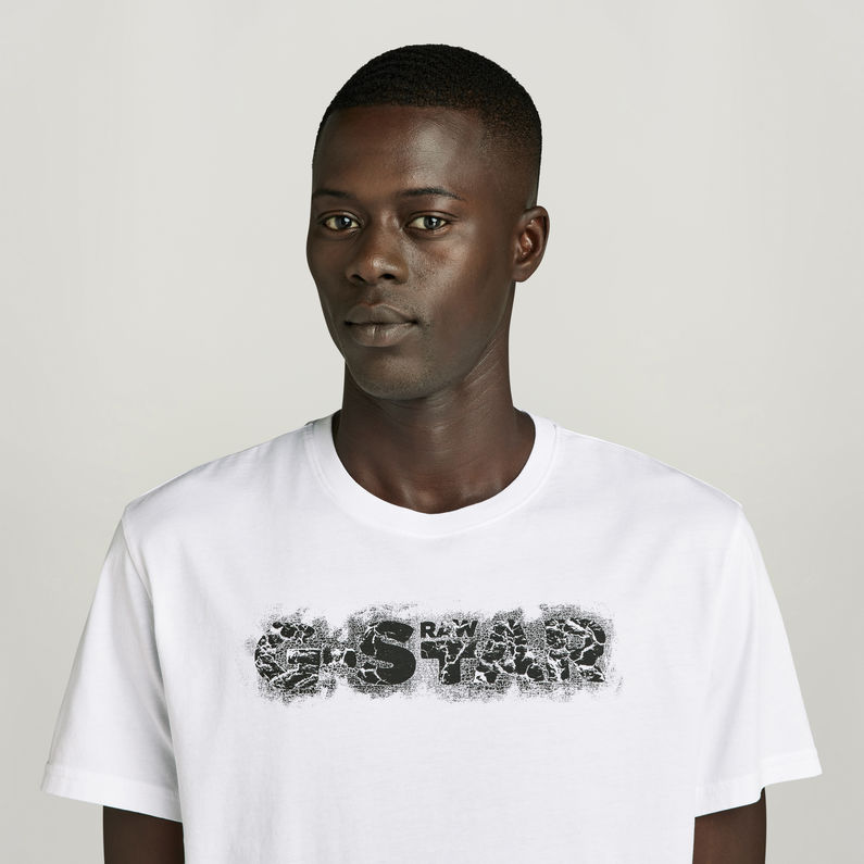 G-STAR® Camiseta Distressed Logo Blanco