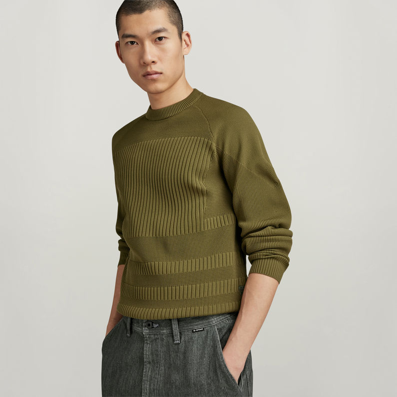 G-STAR® Engineered Knitted Pullover Grün