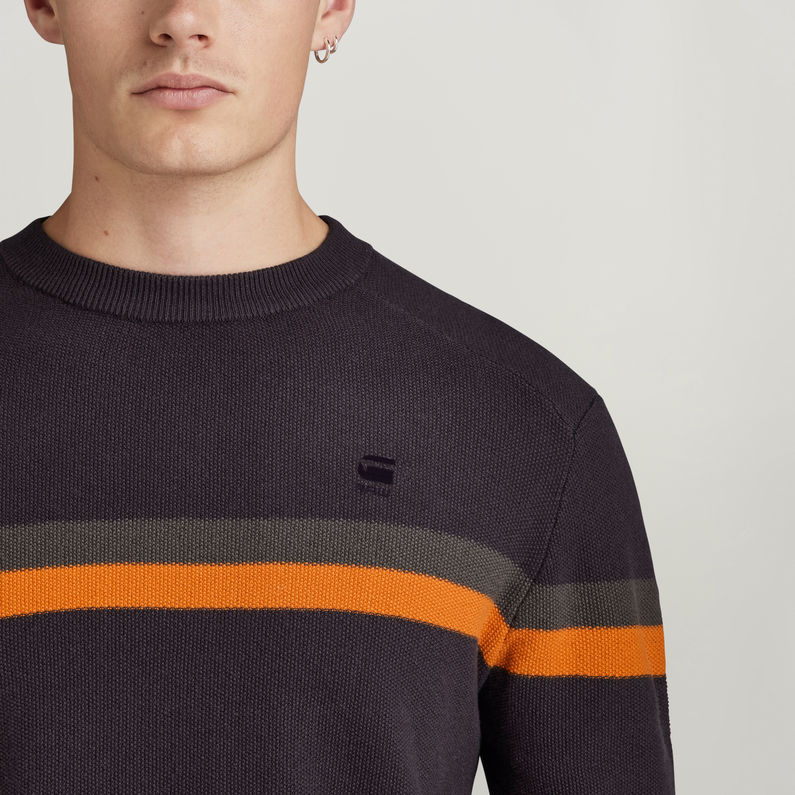 G-STAR® Stripe Knitted Sweater Grey