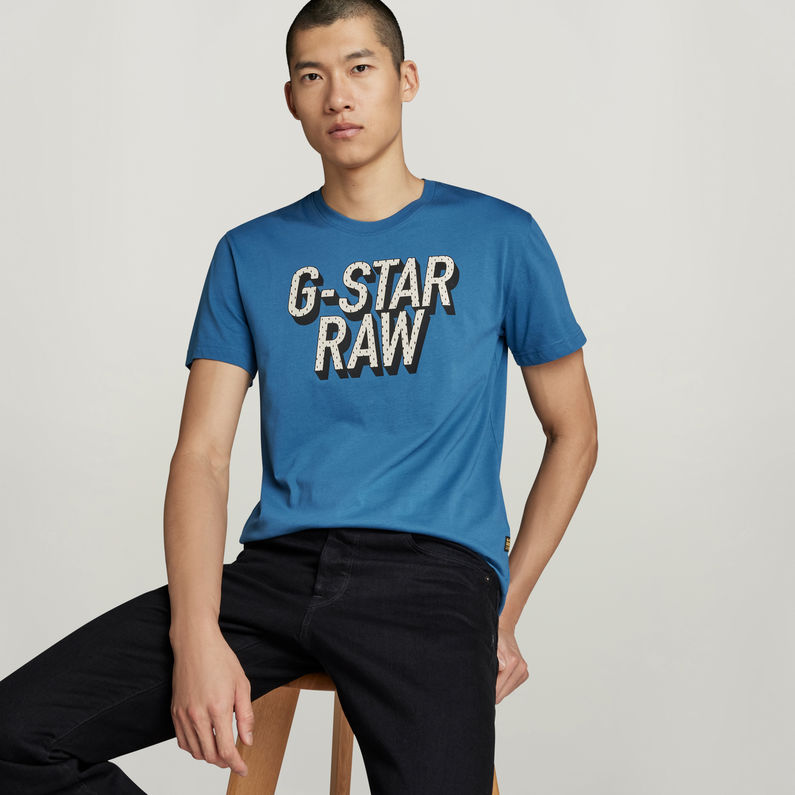 G-STAR® 3D Dotted Graphic T-Shirt Medium blue