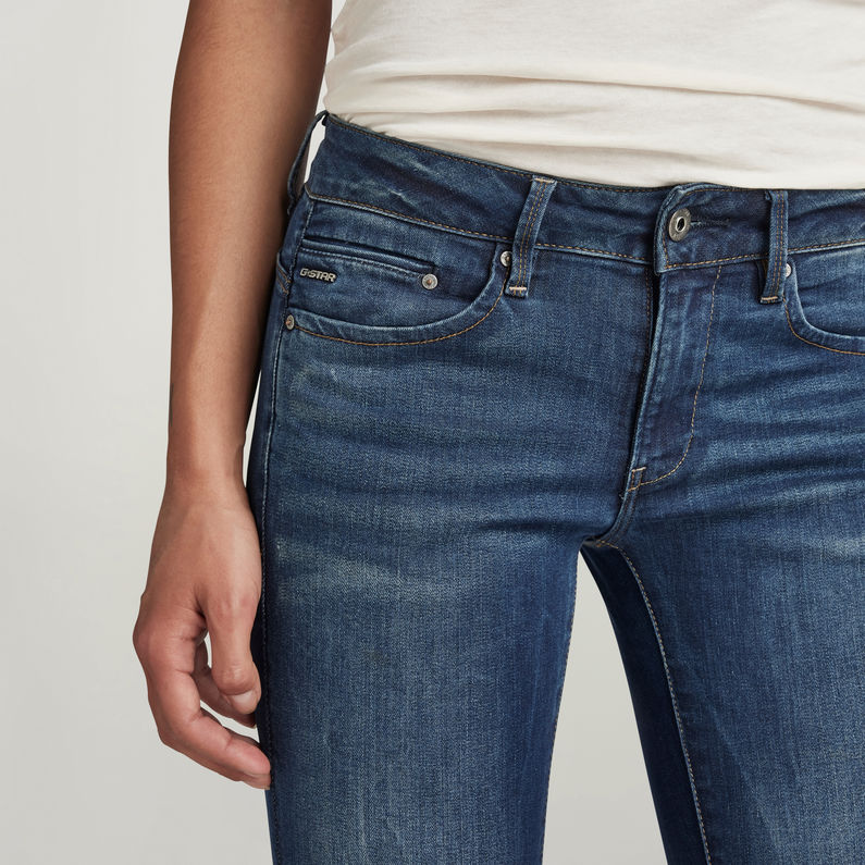 G-STAR® Midge Zip Mid-Waist Skinny Jeans Dunkelblau