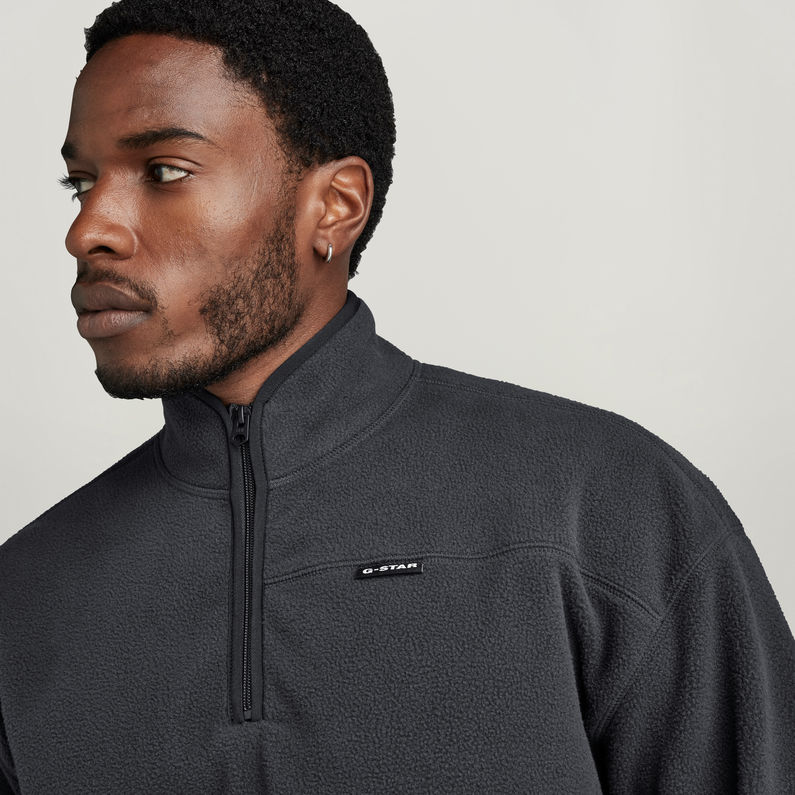 G-STAR® Fleece Half Zip Loose Sweatshirt Grau