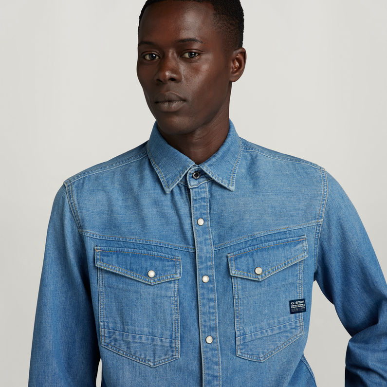 g-star-chemise-slim-denim-bleu-moyen