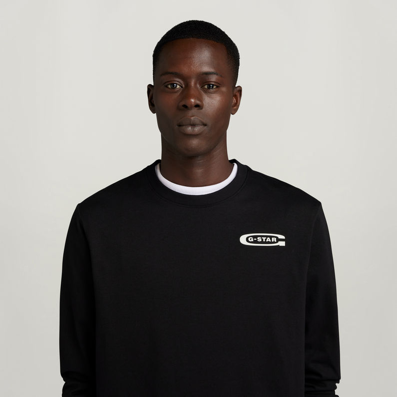 G-STAR® T-Shirt Old School Chest Graphic Noir