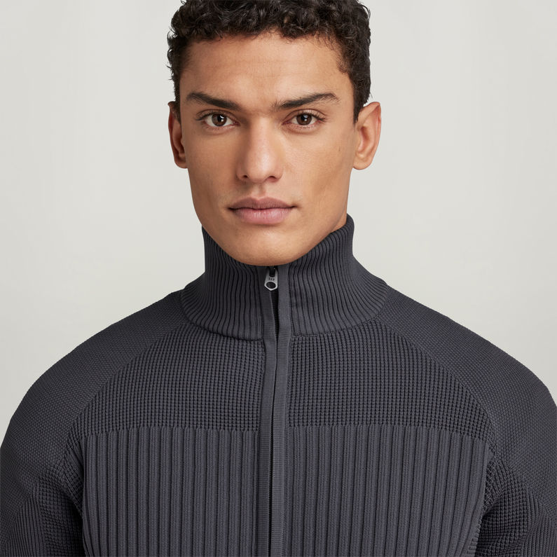 G-STAR® Engineered Zip Thru Knit Grau