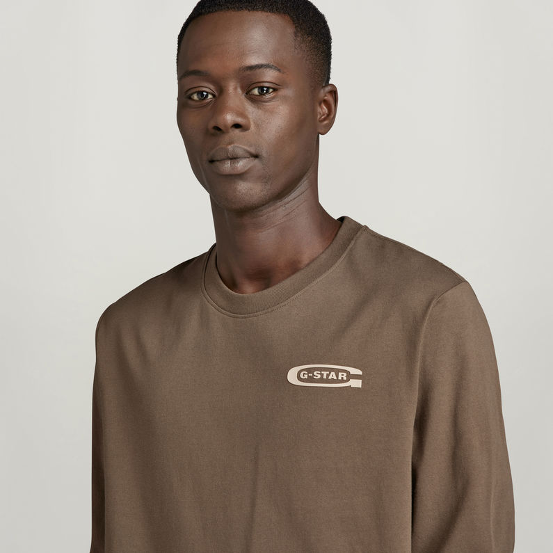 G-STAR® T-Shirt Old School Chest Graphic Brun