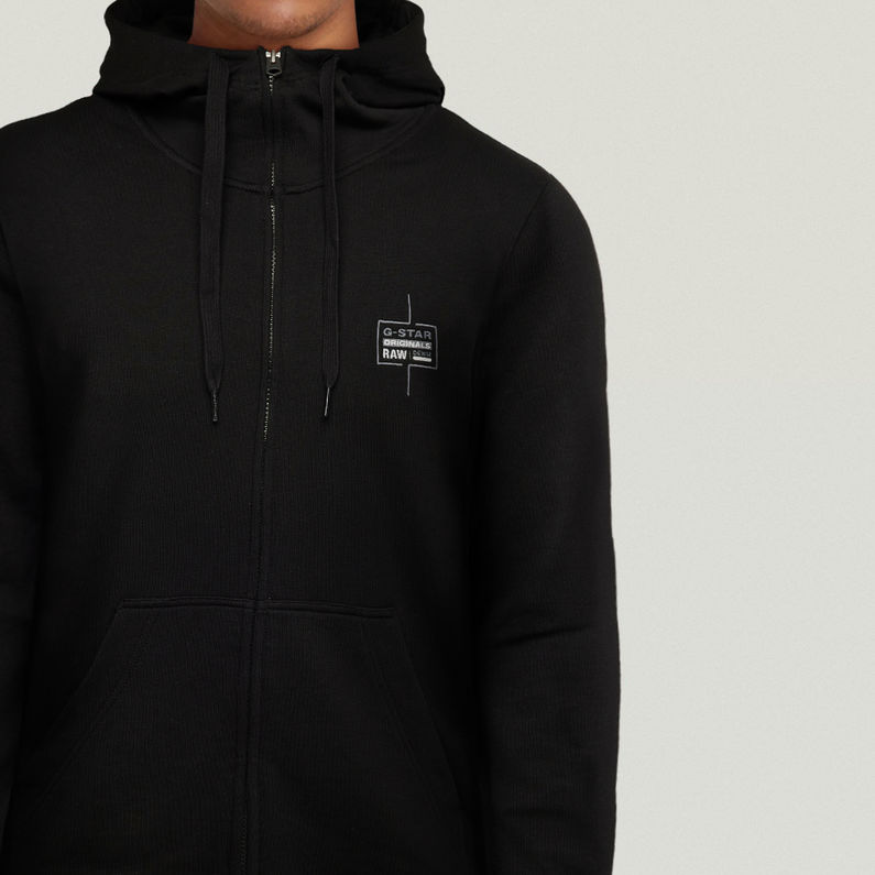 G-STAR® Hoodie Met Rits Zwart