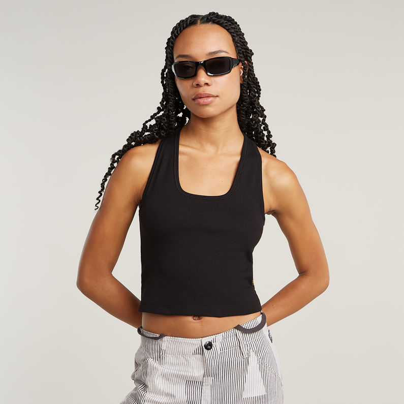 G-STAR® Back Snap Slim Cropped T-Shirt Black