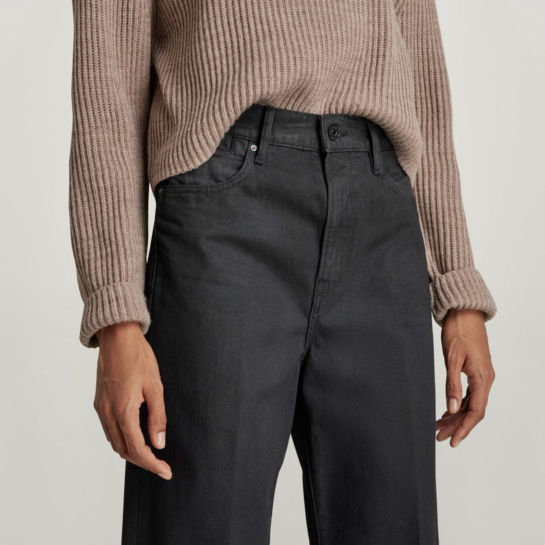 G-STAR® Jeans Deck Ultra High Wide Leg Negro