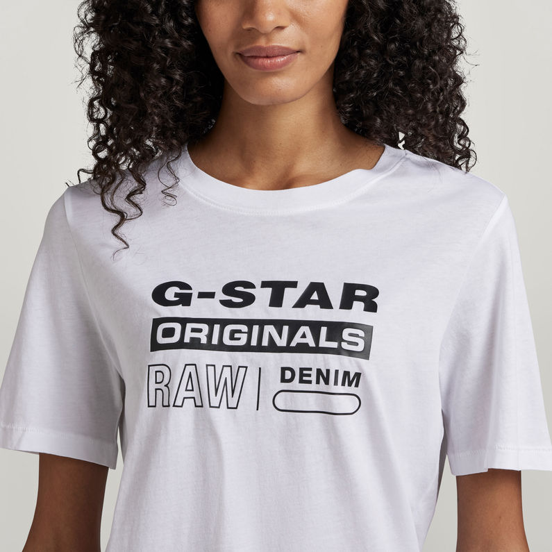 G-STAR® Originals Label Regular T-Shirt Weiß