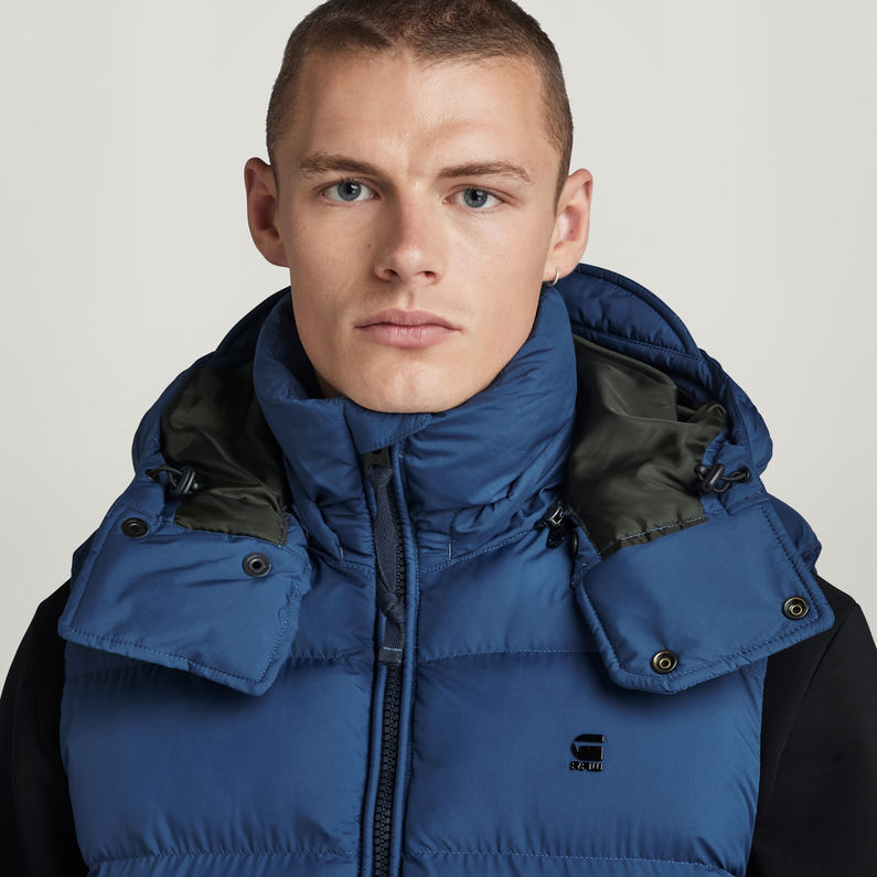 G-STAR® G-Whistler Padded Hooded Vest Medium blue