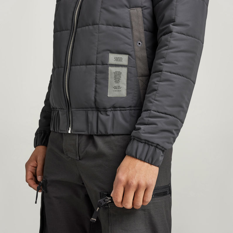 G-STAR® Veste à capuche Meefic Squared Quilted Gris