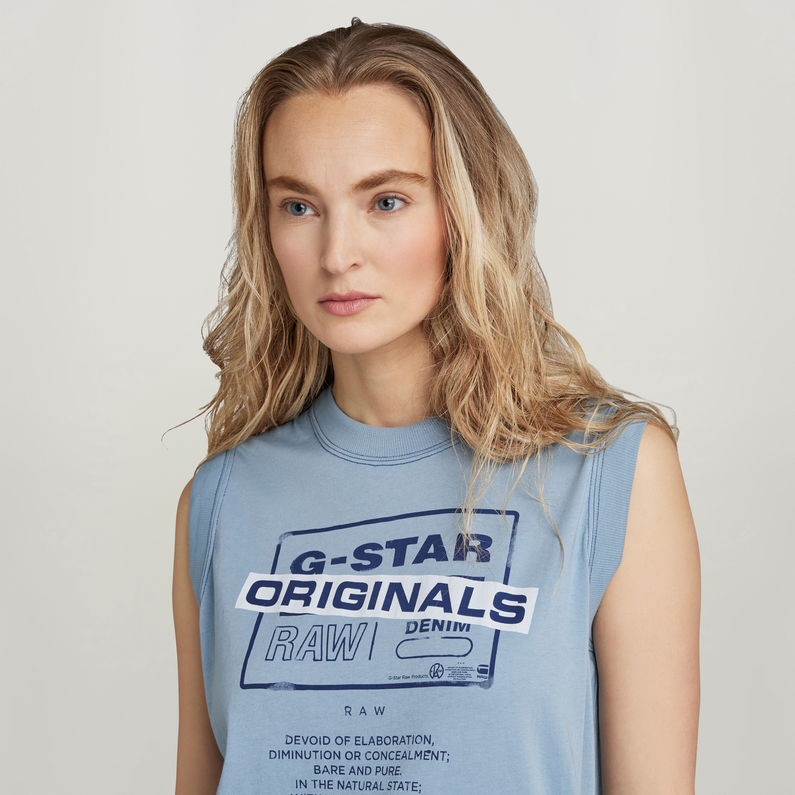 G-STAR® Débardeur Lash Originals Loose Bleu clair