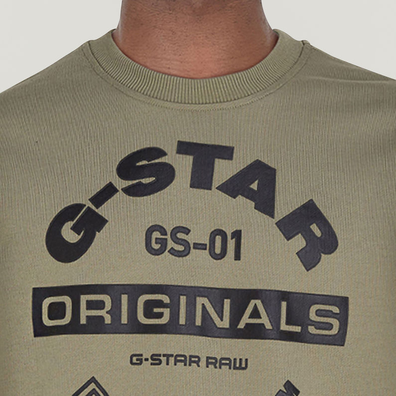 G-STAR® Originals Logo Graphic Sweater Green
