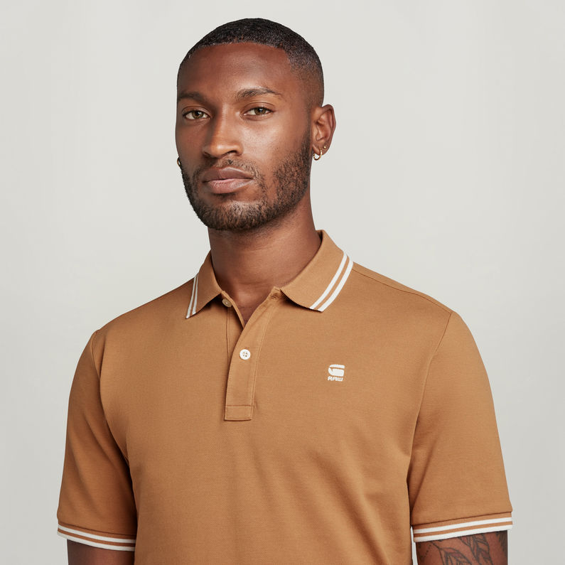 G-STAR® Dunda Slim Stripe Poloshirt Braun