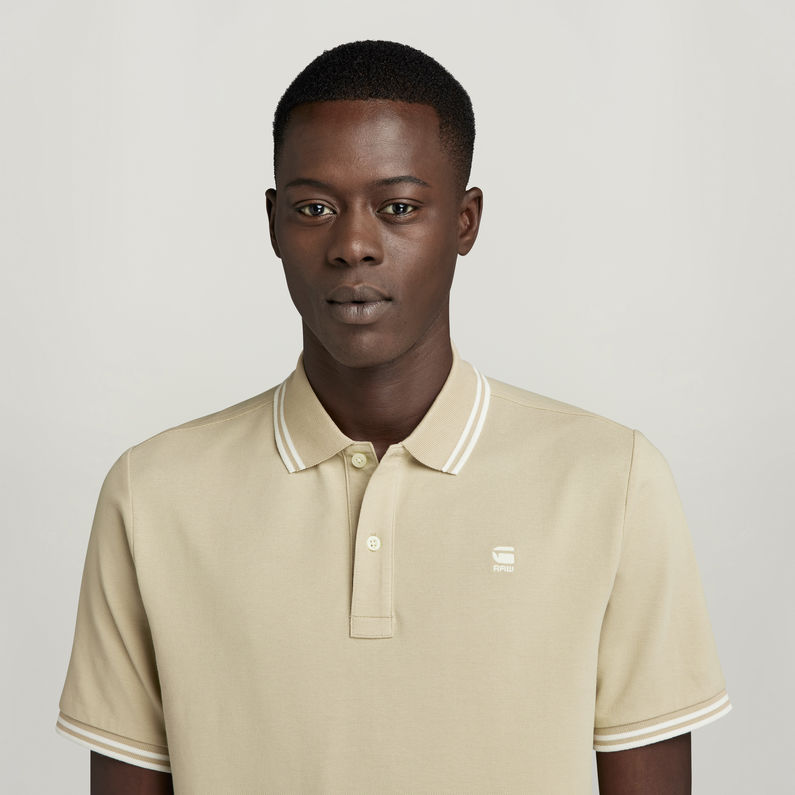 G-STAR® Dunda Slim Stripe Poloshirt Beige