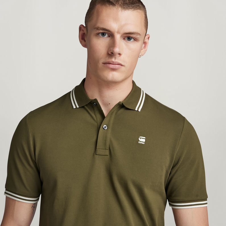 G-STAR® Dunda Slim Stripe Polo Green