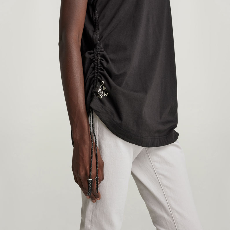 G-STAR® Lash Tape Cap Sleeve T-Shirt Black