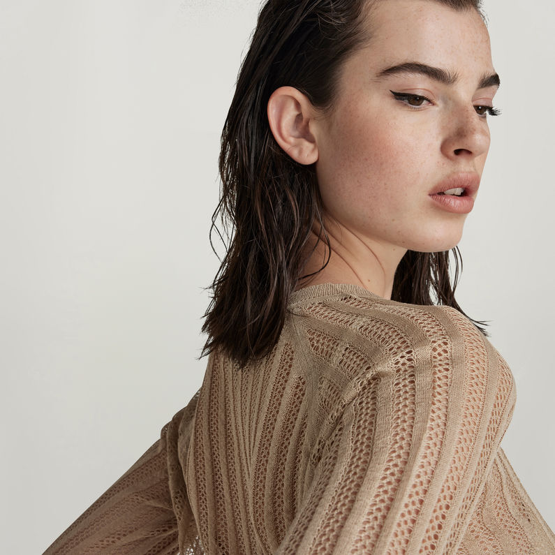 G-STAR® Pointelle Knitted Top Beige