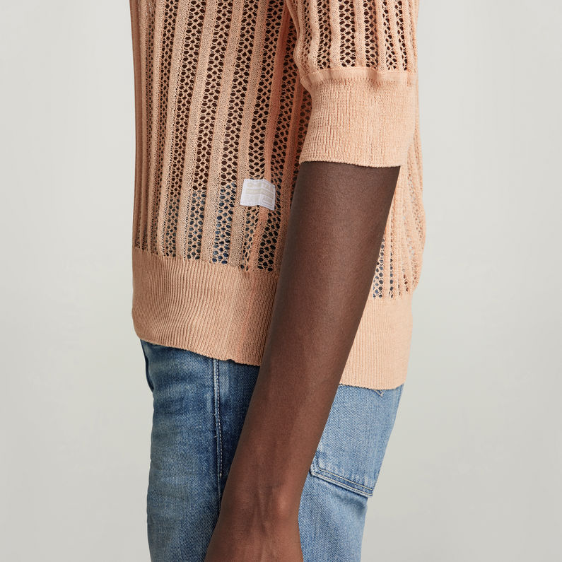 G-STAR® Top Pointelle Knitted Rosa