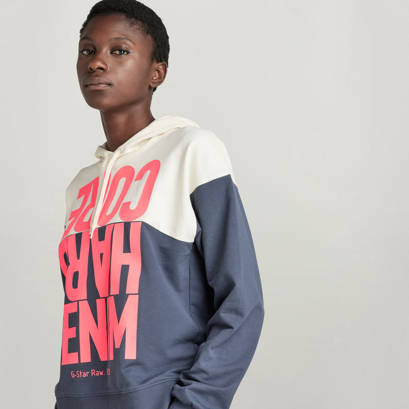 G-STAR® Sweat à capuche Hard Core Denim Color Block Multi couleur