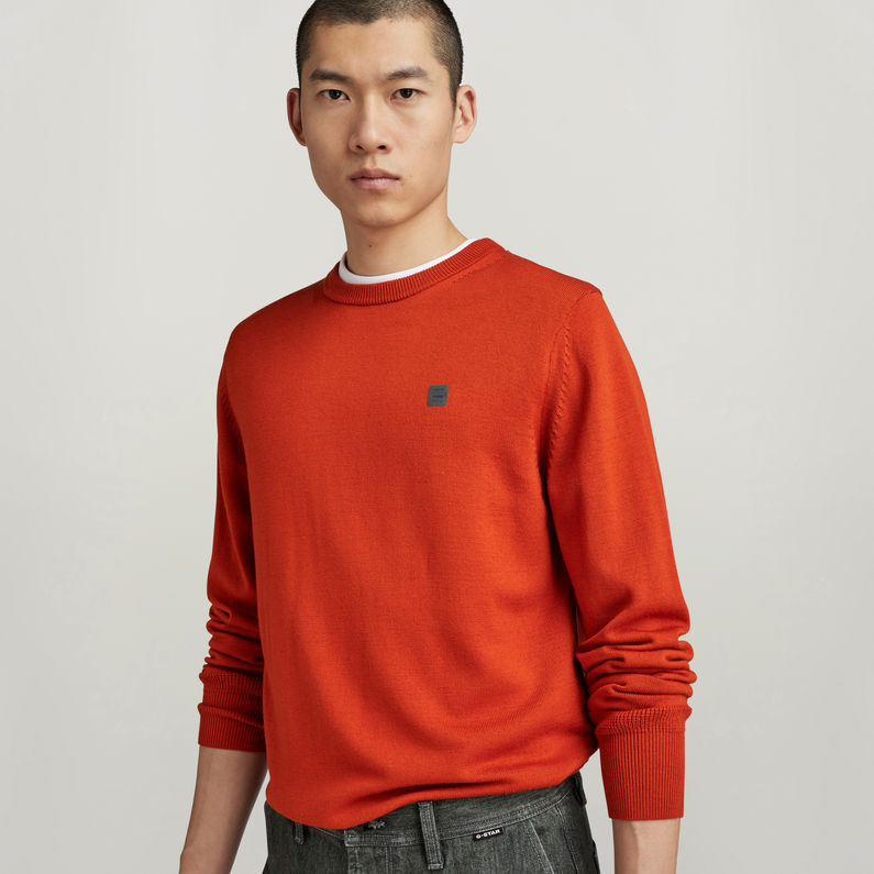 G-STAR® Premium Core Knitted Pullover Orange