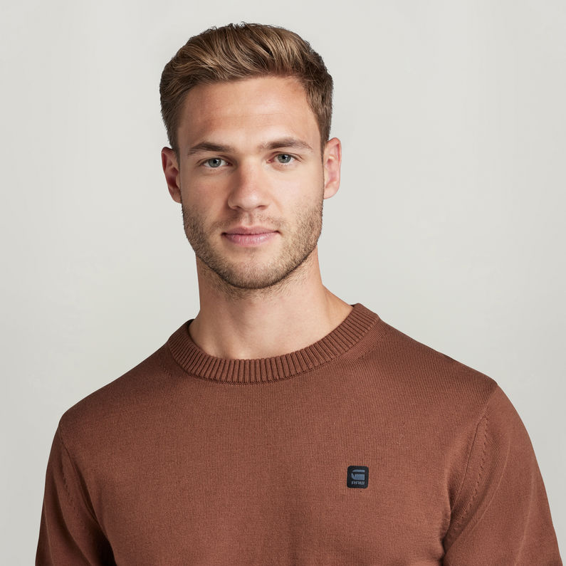 G-STAR® Premium Core Knitted Sweater Brown