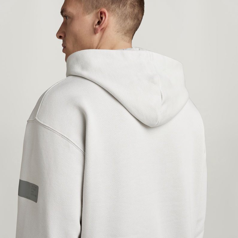 G-STAR® Double Pocket Loose Hooded Sweater Grey