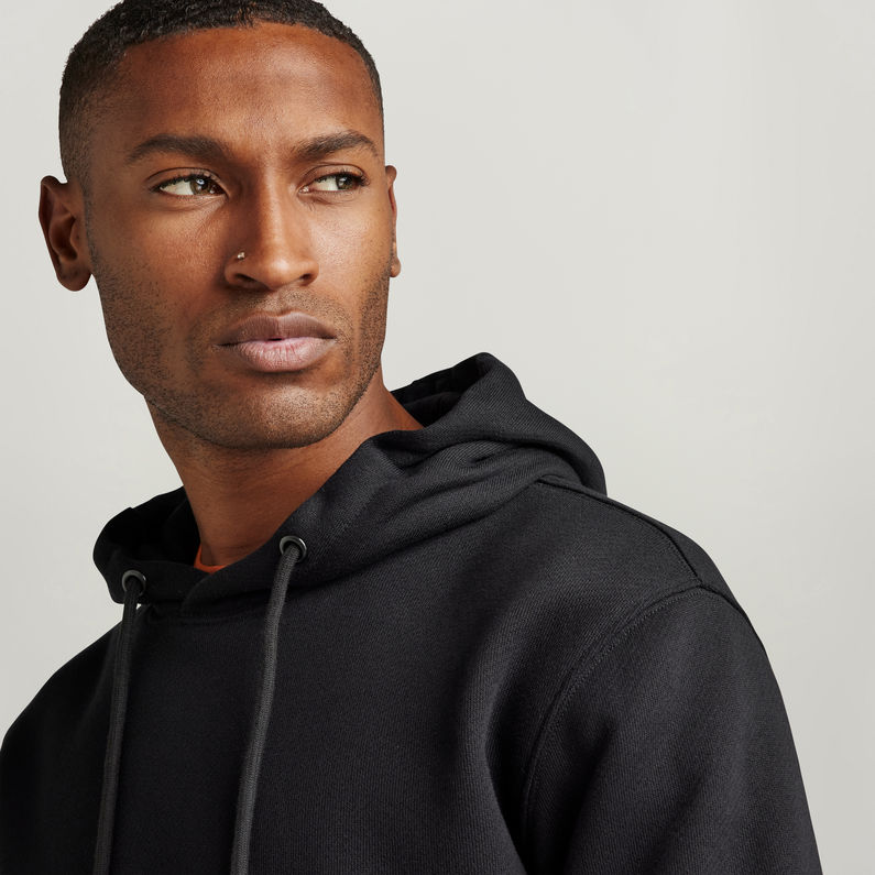 G-STAR® Logo Tape Hooded Sweater Black