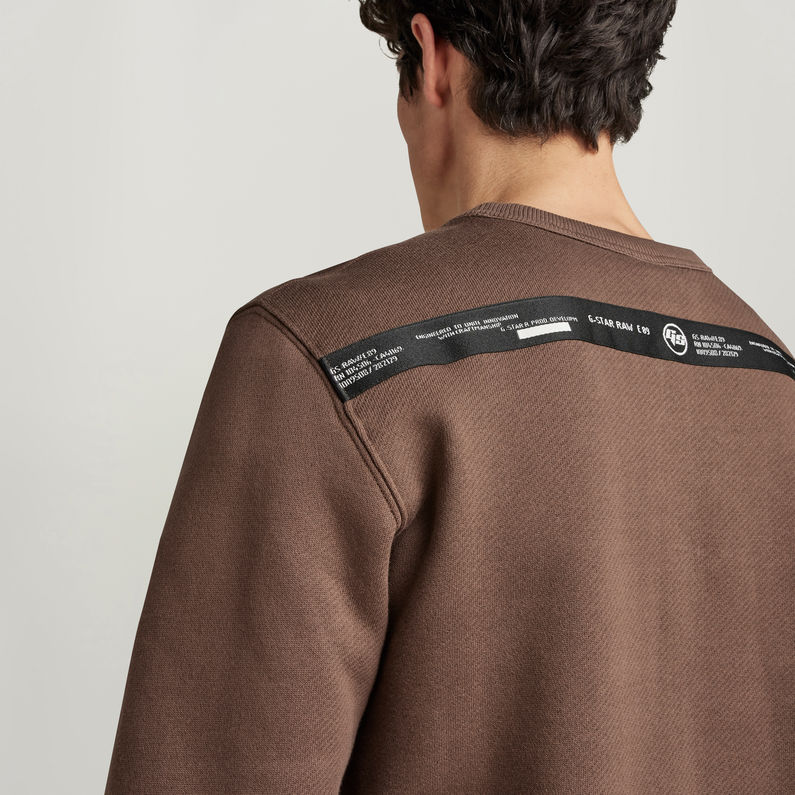 G-STAR® Logo Tape Sweater Brown