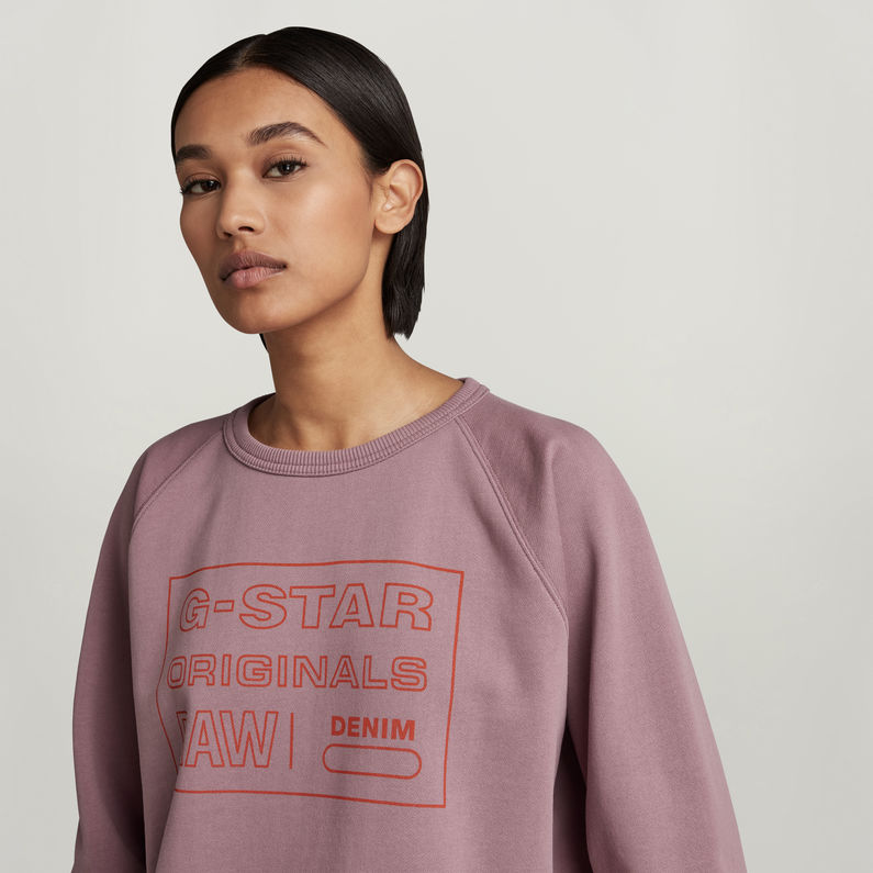 G-STAR® Raglan Originals Sweatshirt Lila
