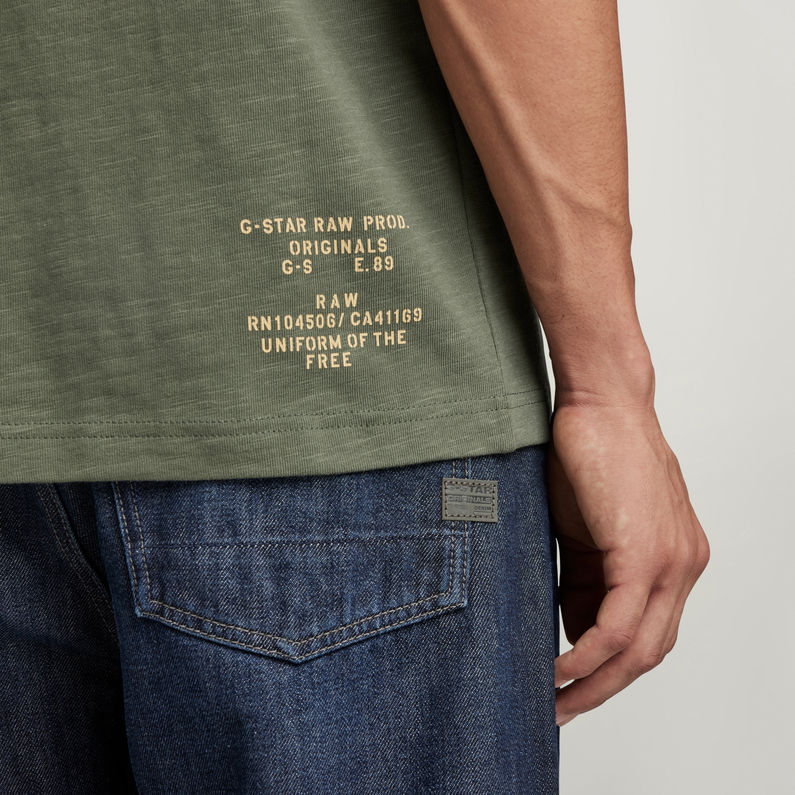 G-STAR® Utility Pocket Tape T-Shirt Green