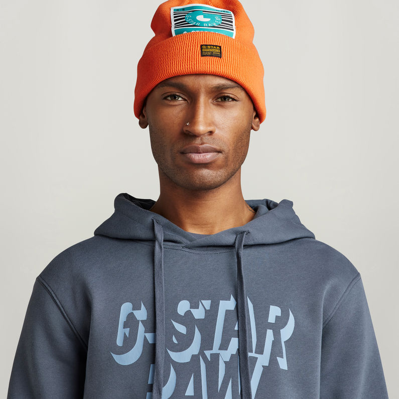 G-STAR® Retro Shadow Graphic Hooded Sweater Medium blue